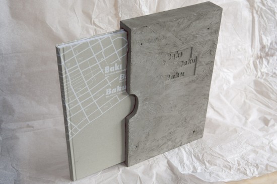Book dummy with concrete slipcase